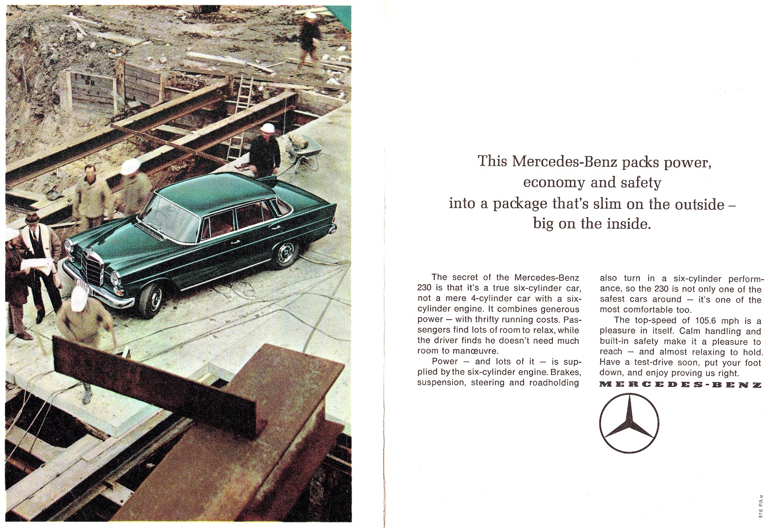 1966 Mercedes Benz 230 4 Cylinder Sedan W110